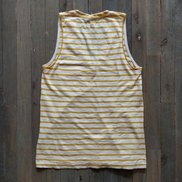 Whisper Cotton V-Neck Pocket Tank Baker Stripe XS - Picture 2 of 6